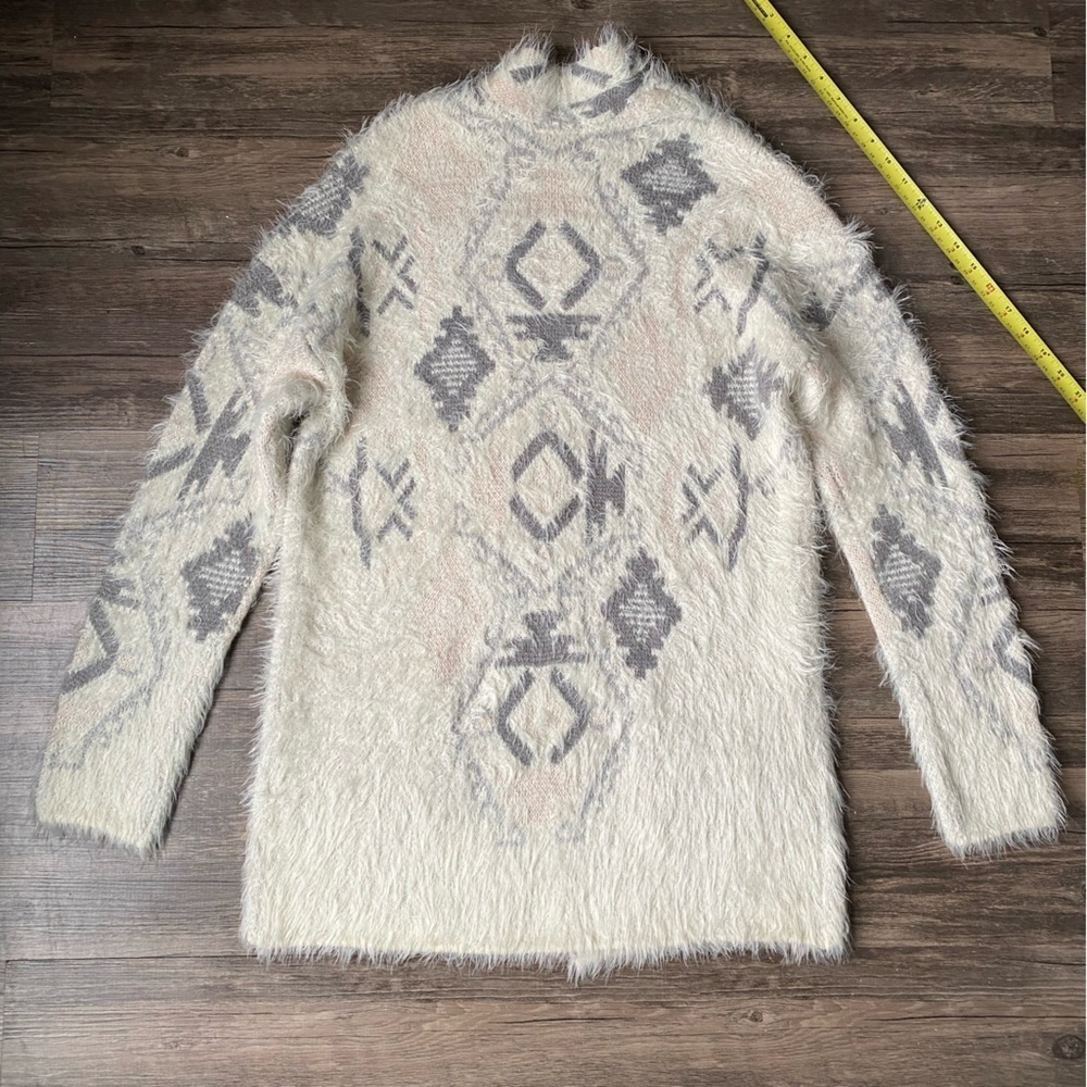 Knox Rose Cream and Gray Geometric Women’s Cardigan Size XS - Picture 8 of 8